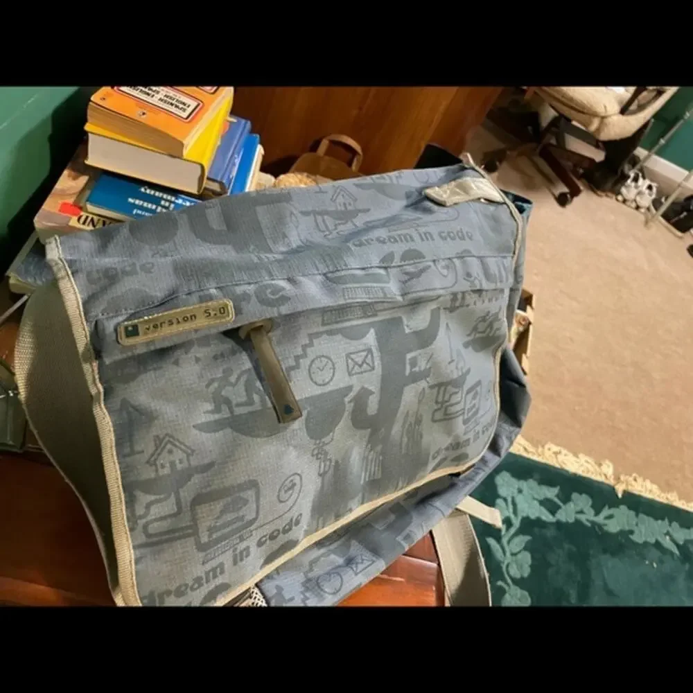 Blue Insulated Y2K Computer bag